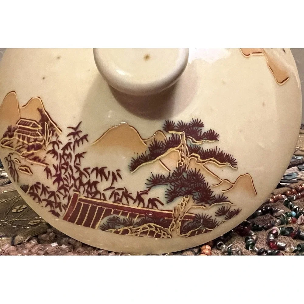 Chinese Famille Rose Porcelain Rice -‎ Tea Bowl with Lid